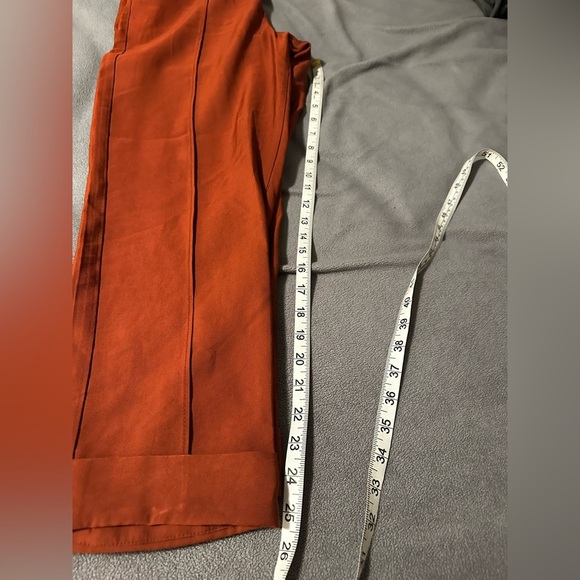 A New Day High-Rise Slim Fit Effortless Pintuck Ankle Pants Women Fiery Brown 8 - Picture 3 of 15